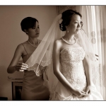 wedding morining portrait